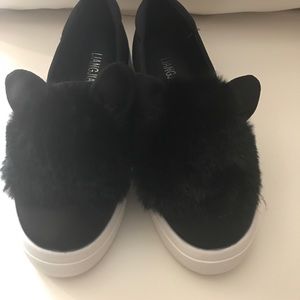 Furry slip on sneaker
